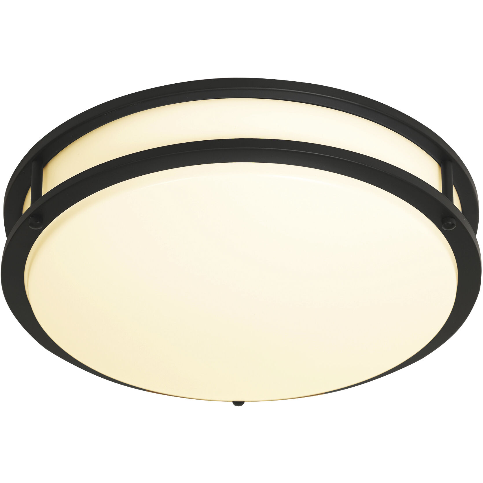 EnviroLite LED 14 inch Matte Black Flush Mount Ceiling Light